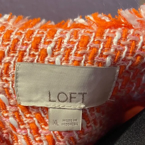 LOFT Coral Tweed Blazer - Picture 6 of 8